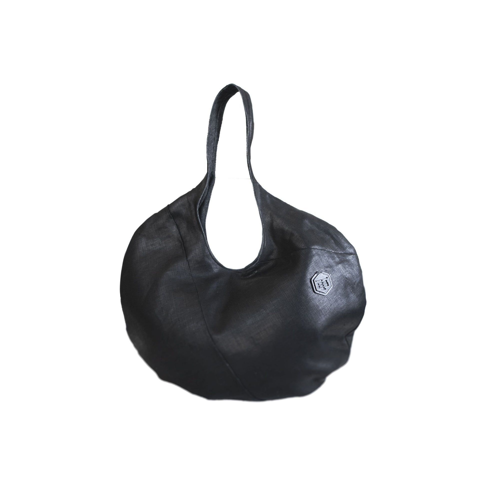 Chelle Noir Bag, handmade TWINBULL bag, front product view
