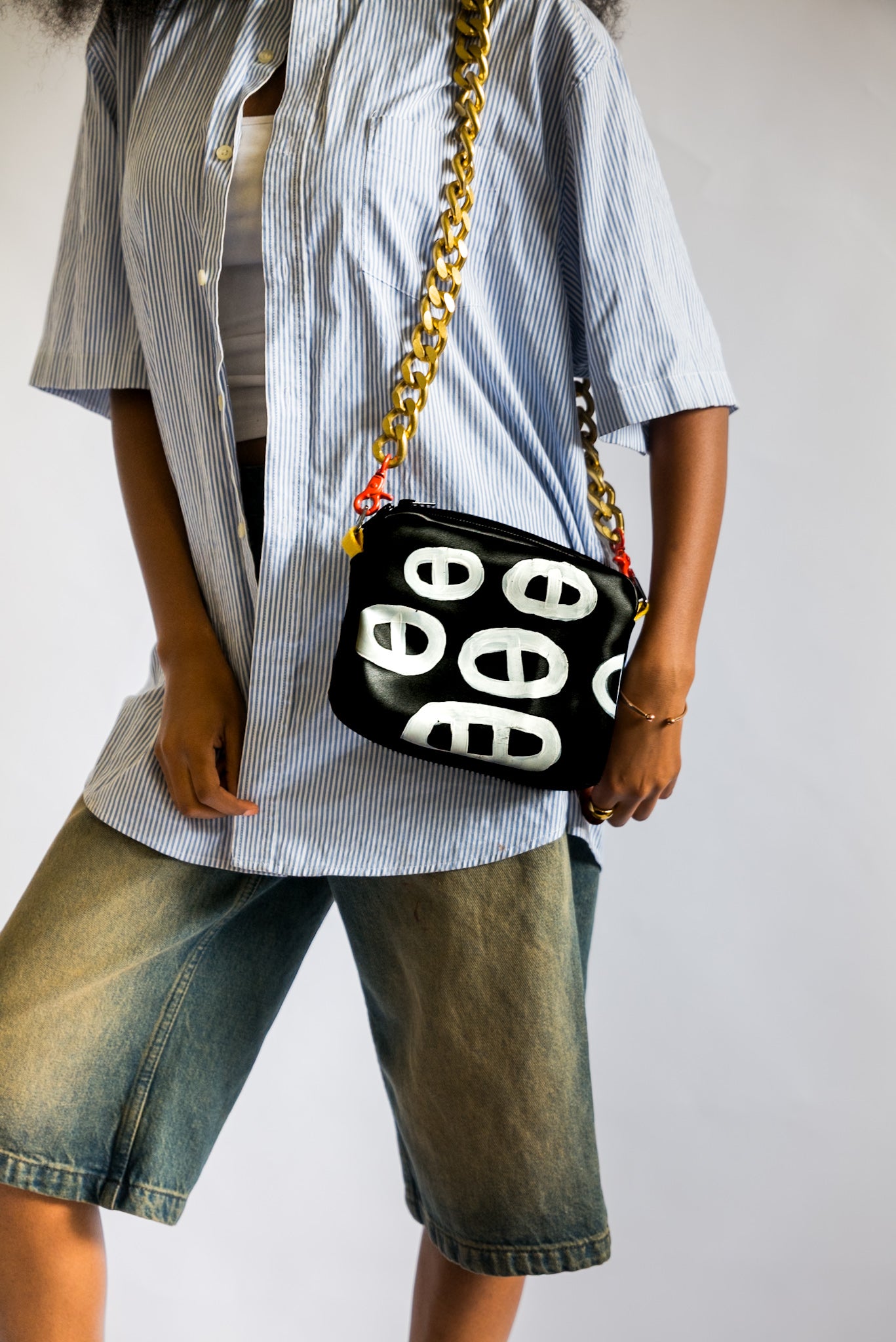 Panel No. 001, handmade TWINBULL bag, front product view